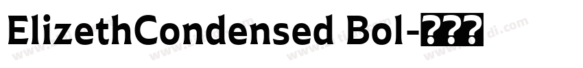 ElizethCondensed Bol字体转换